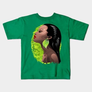 Woman African Beauty and Bamboo Kids T-Shirt